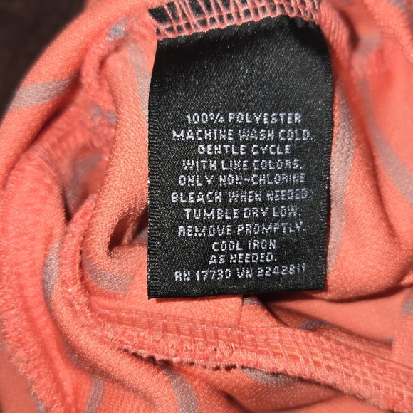 Mossimo Size Small Tangerine And Grey Peplum Sleeveless Top - Picture 7 of 9